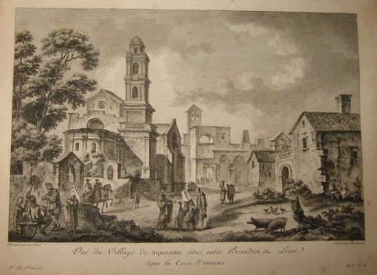 Berthault Pierre-Gabriel Vue du village de Squinzano... 1783 Parigi 